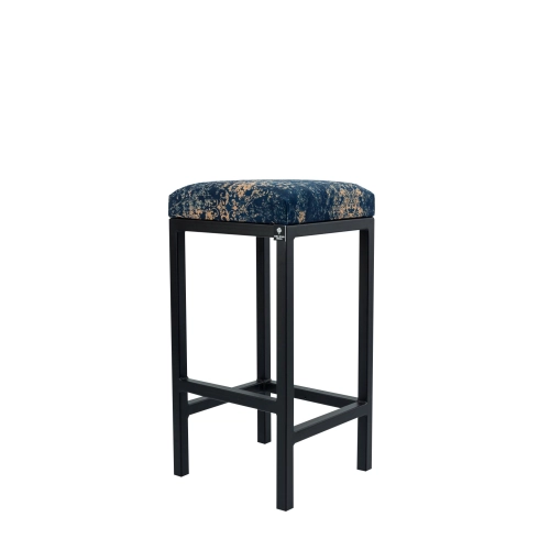 Hoker Tapicerowany Welur Ornament Vintage Granat HP-5