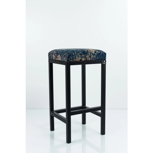 Hoker Tapicerowany Welur Ornament Vintage Granat HP-5