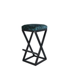 Hoker Tapicerowany Romby Granat 02 HP-6