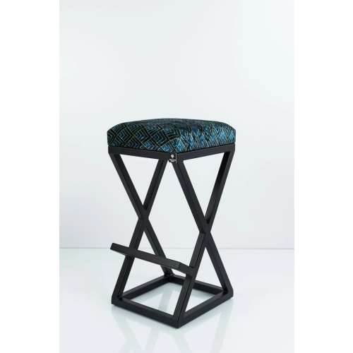 Hoker Tapicerowany Romby Granat 02 HP-6