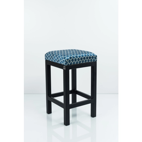 Hoker Tapicerowany Maroko Niebieski 04 HP-1