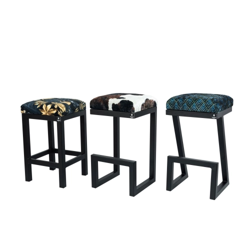 Hoker Tapicerowany Krowa 01 Crush Velvet HP-2