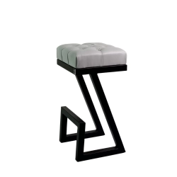 Hoker Pikowany Popielaty Ekoskóra HP-3