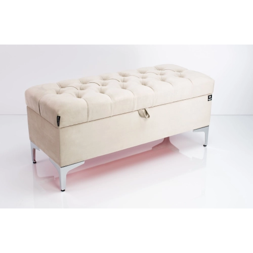 Kufer Pikowany CHESTERFIELD  Beż / Model Q-1 Rozmiary od 50 cm do 200 cm