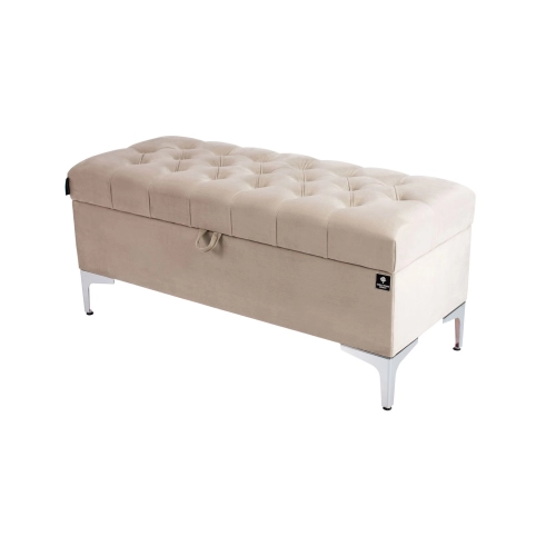 Kufer Pikowany CHESTERFIELD  Beż / Model Q-1  Rozmiary od 50 cm do 200 cm