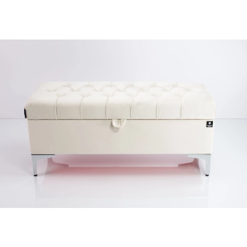 Kufer Pikowany CHESTERFIELD ECRU / Model  Q-1 Rozmiary od 50 cm do 200 cm