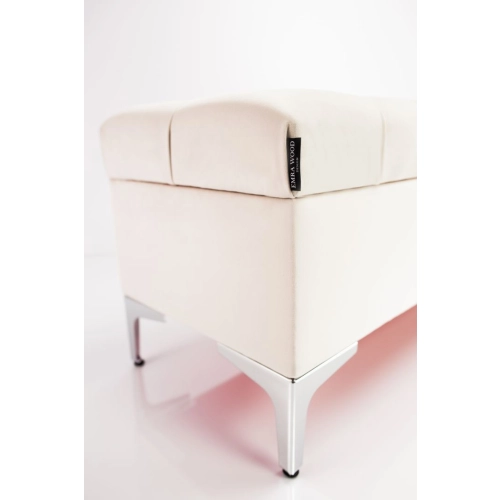 Kufer Pikowany CHESTERFIELD ECRU / Model  Q-1 Rozmiary od 50 cm do 200 cm