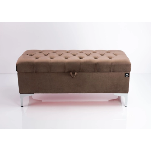 Kufer Pikowany CHESTERFIELD  Brąz / Model Q-1 Rozmiary od 50 cm do 200 cm