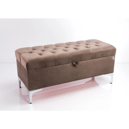 Kufer Pikowany CHESTERFIELD  Brąz / Model Q-1 Rozmiary od 50 cm do 200 cm