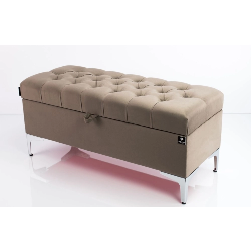 Kufer Pikowany CHESTERFIELD Ciemny Beż / Model  Q-1 Rozmiary od 50 cm do 200 cm