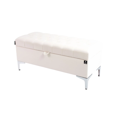 Kufer Pikowany CHESTERFIELD  Ecru / Model  Q-1 Rozmiary od 50 cm do 200 cm