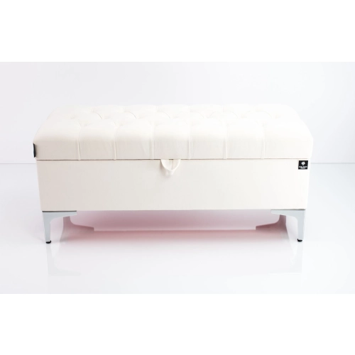 Kufer Pikowany CHESTERFIELD  Ecru / Model  Q-1 Rozmiary od 50 cm do 200 cm