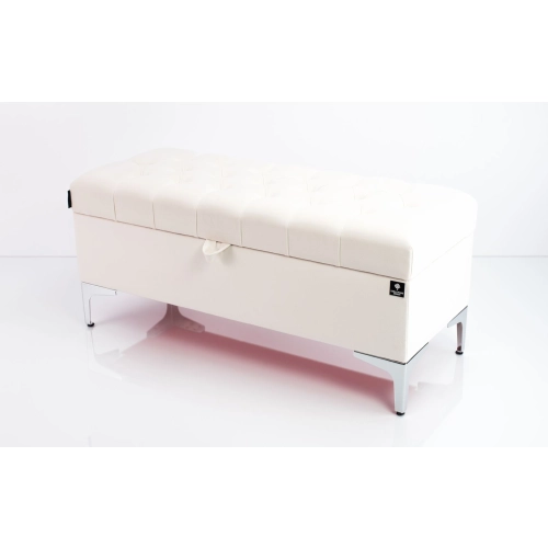 Kufer Pikowany CHESTERFIELD  Ecru / Model  Q-1 Rozmiary od 50 cm do 200 cm