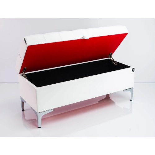 Kufer Pikowany CHESTERFIELD Eko-Skóra Biała / Model  Q-1 Rozmiary od 50 cm do 200 cm