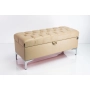 Kufer Pikowany CHESTERFIELD Eko-Skóra Beż / Model Q-1 Rozmiary od 50 cm do 200 cm