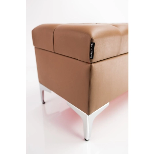 Kufer Pikowany CHESTERFIELD Eko-Skóra Brąz / Model  Q-1 Rozmiary od 50 cm do 200 cm