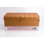 Kufer Pikowany CHESTERFIELD Eko-Skóra Brąz / Model  Q-1 Rozmiary od 50 cm do 200 cm