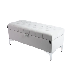 Kufer Pikowany CHESTERFIELD Eko-Skóra Popiel / Model Q-1 Rozmiary od 50 cm do 200 cm