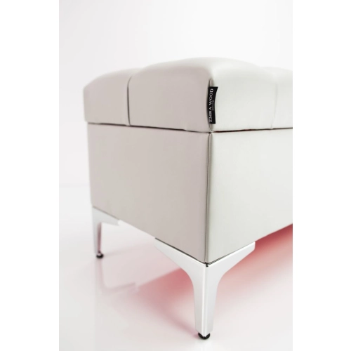 Kufer Pikowany CHESTERFIELD Eko-Skóra Popiel / Model Q-1 Rozmiary od 50 cm do 200 cm