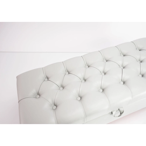 Kufer Pikowany CHESTERFIELD Eko-Skóra Popiel / Model Q-1 Rozmiary od 50 cm do 200 cm