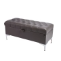 Kufer Pikowany CHESTERFIELD Eko-Skóra Grafit / Model  Q-1 Rozmiary od 50 cm do 200 cm