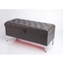 Kufer Pikowany CHESTERFIELD Eko-Skóra Grafit / Model  Q-1 Rozmiary od 50 cm do 200 cm