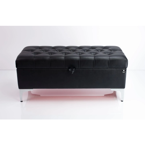 Kufer Pikowany CHESTERFIELD Eko-Skóra Czarna / Model  Q-1 Rozmiary od 50 cm do 200 cm