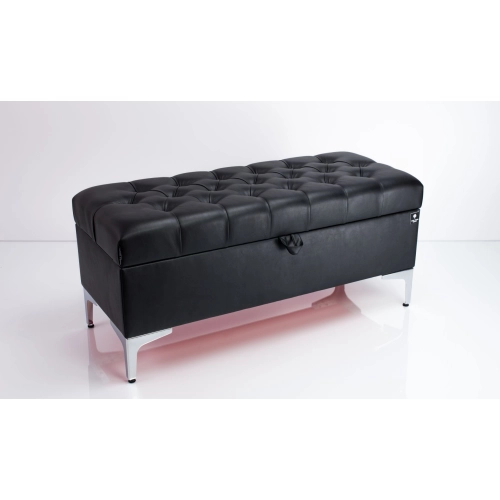 Kufer Pikowany CHESTERFIELD Eko-Skóra Czarna / Model  Q-1 Rozmiary od 50 cm do 200 cm