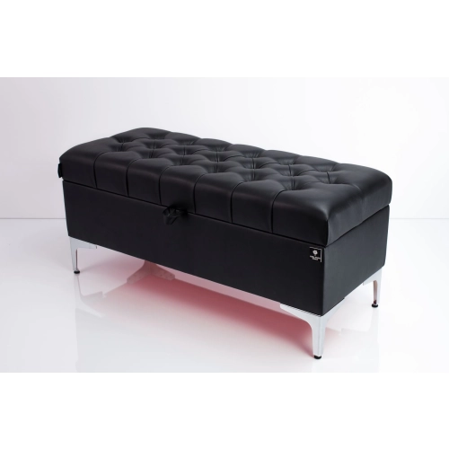 Kufer Pikowany CHESTERFIELD Eko-Skóra Czarna / Model  Q-1 Rozmiary od 50 cm do 200 cm