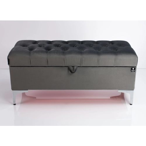 Kufer Pikowany CHESTERFIELD  Szary / Model Q-1 Rozmiary od 50 cm do 200 cm