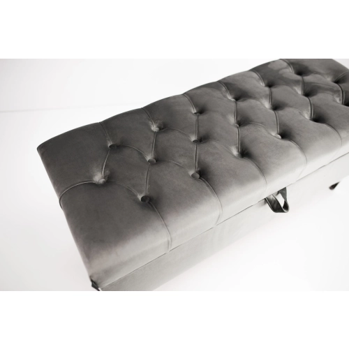 Kufer Pikowany CHESTERFIELD  Szary / Model Q-1 Rozmiary od 50 cm do 200 cm