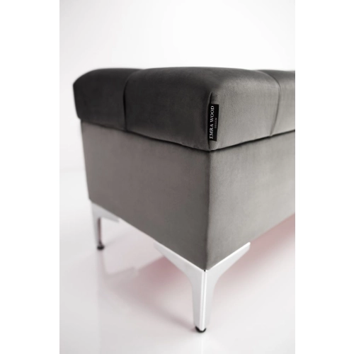 Kufer Pikowany CHESTERFIELD  Szary / Model Q-1 Rozmiary od 50 cm do 200 cm