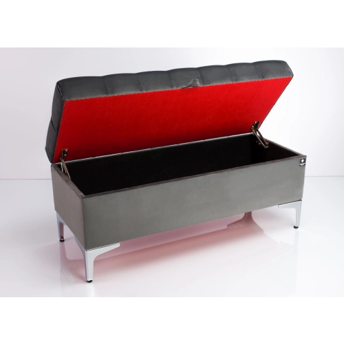 Kufer Pikowany CHESTERFIELD  Szary / Model Q-1 Rozmiary od 50 cm do 200 cm