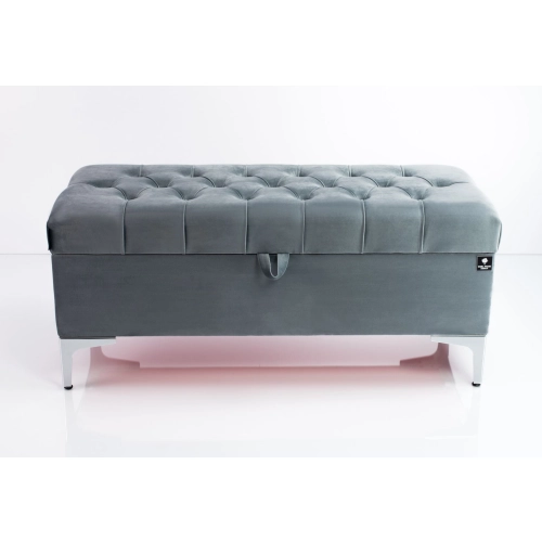 Kufer Pikowany CHESTERFIELD  Popiel  / Model  Q-1 Rozmiary od 50 cm do 200 cm