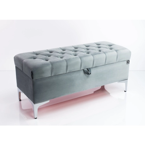 Kufer Pikowany CHESTERFIELD  Popiel  / Model  Q-1 Rozmiary od 50 cm do 200 cm