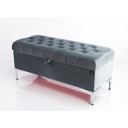 Kufer Pikowany CHESTERFIELD  Popiel  / Model  Q-1 Rozmiary od 50 cm do 200 cm
