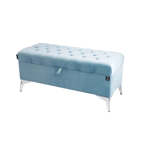 Kufer Pikowany CHESTERFIELD Jasny Błękit / Model  Q-2 Rozmiary od 50 cm do 200 cm