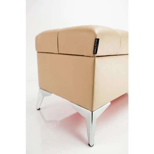 Kufer Pikowany CHESTERFIELD Eko-Skóra Beż / Model Q-2 Rozmiary od 50 cm do 200 cm