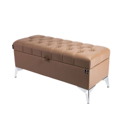 Kufer Pikowany CHESTERFIELD  Eko-Skóra BRĄZ / Model Q-2 Rozmiary od 50 cm do 200 cm
