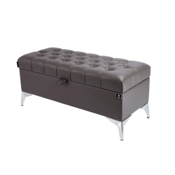 Kufer Pikowany CHESTERFIELD Eko-Skóra Grafit / Model  Q-2 Rozmiary od 50 cm do 200 cm