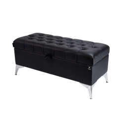 Kufer Pikowany CHESTERFIELD Eko-Skóra Czarna / Model  Q-2 Rozmiary od 50 cm do 200 cm