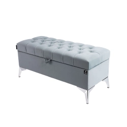 Kufer Pikowany CHESTERFIELD  Popiel  / Model Q - 2 Rozmiary od 50 cm do 200 cm