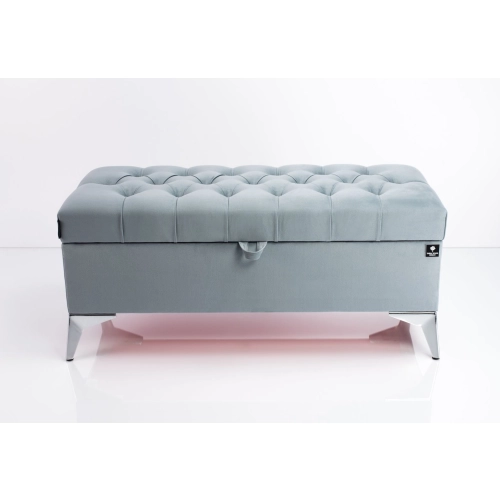Kufer Pikowany CHESTERFIELD  Popiel  / Model Q - 2 Rozmiary od 50 cm do 200 cm