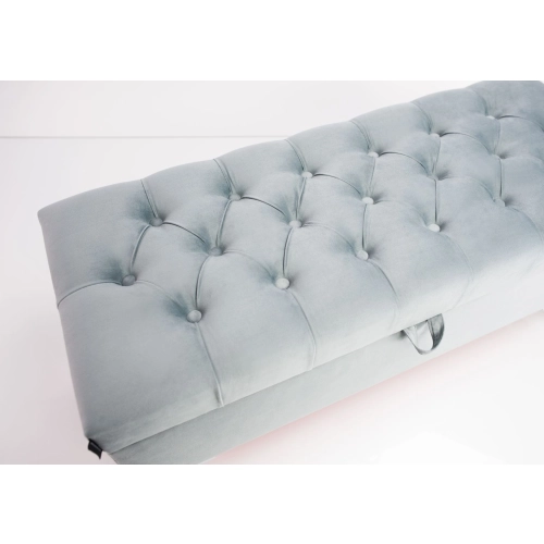 Kufer Pikowany CHESTERFIELD  Popiel  / Model Q - 2 Rozmiary od 50 cm do 200 cm
