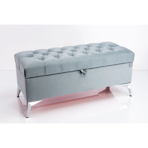 Kufer Pikowany CHESTERFIELD  Popiel  / Model Q - 2 Rozmiary od 50 cm do 200 cm