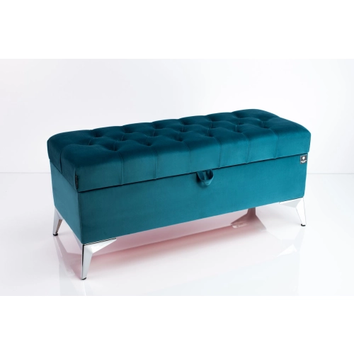 Kufer Pikowany CHESTERFIELD Turkus / Model  Q-2 Rozmiary od 50 cm do 200 cm