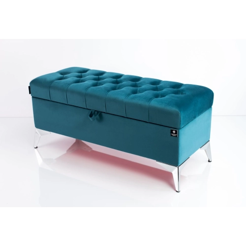 Kufer Pikowany CHESTERFIELD Turkus / Model  Q-2 Rozmiary od 50 cm do 200 cm