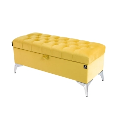 Kufer Pikowany CHESTERFIELD Żółcień Cytrynowa / Model Q-2 Rozmiary od 50 cm do 200 cm