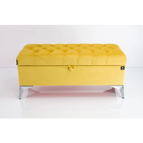 Kufer Pikowany CHESTERFIELD Żółcień Cytrynowa / Model Q-2 Rozmiary od 50 cm do 200 cm