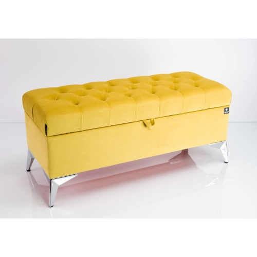 Kufer Pikowany CHESTERFIELD Żółcień Cytrynowa / Model Q-2 Rozmiary od 50 cm do 200 cm